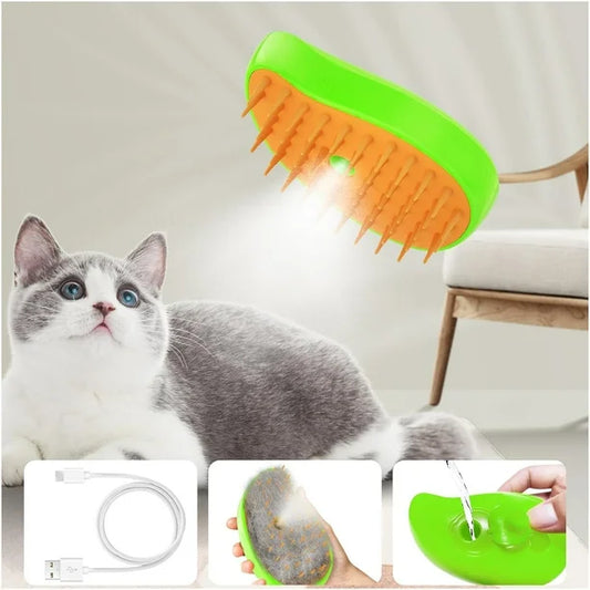 Cepillo Para Mascotas a Vapor 3 en 1